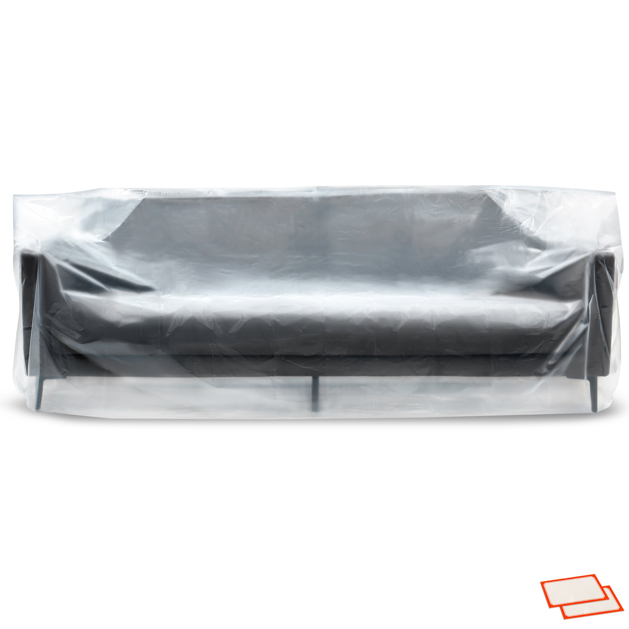 Plastic Furniture Covers for Moving - Heavy-Duty Plastic Couch Cover for Sofa, Waterproof & Dustproof Clear Moving Bags for Renovation, Wrap or Storage - Extra Large Bag Open Size 96 x 42 x 62 Inch