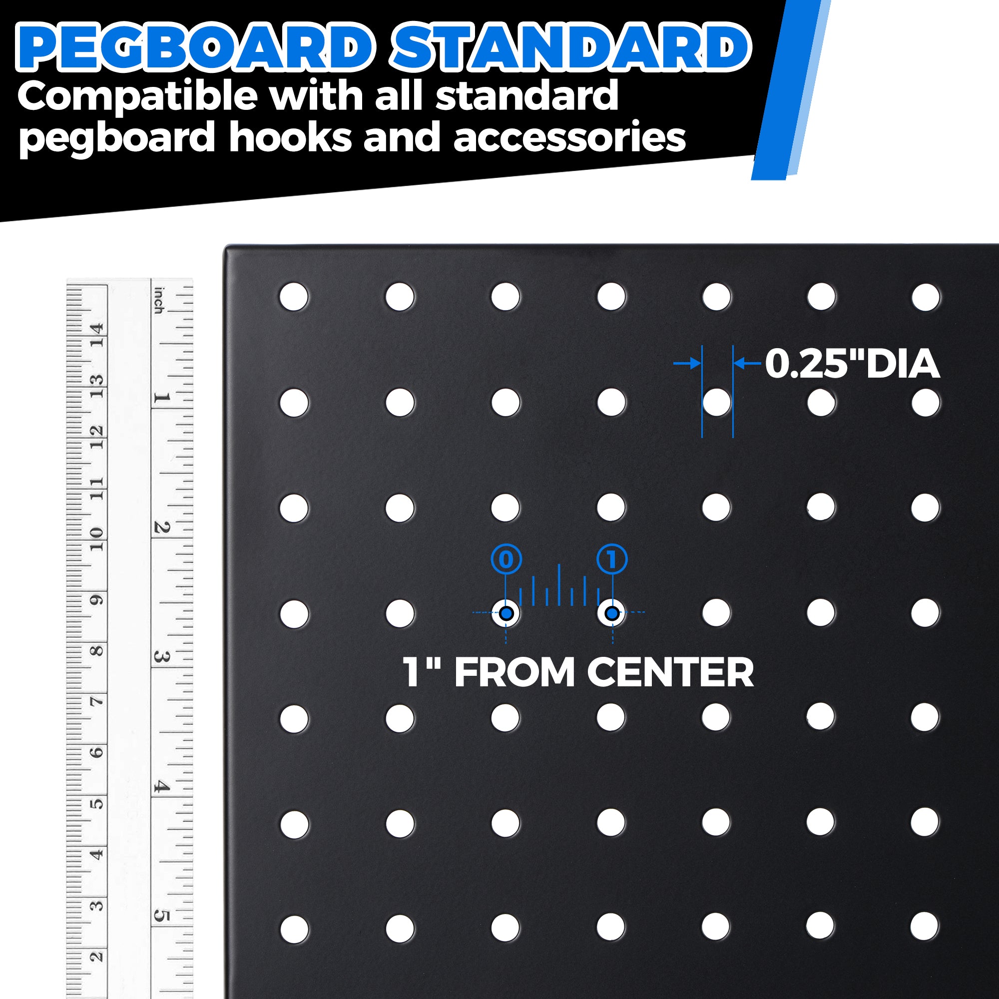Pegboard Display Stand With 12 Peg Hooks for Retail Craft Shows & Fairs - Metal Product Merchandise Display Rack for Selling Accessories, Jewelry, Pin Display Stands for Boutique, Stores, Vendors & Events - 17" x 13”