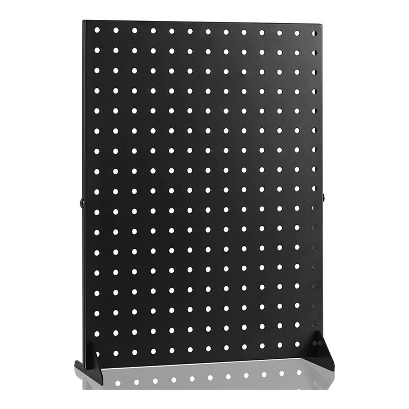 Pegboard Display Stand for Craft Shows & Fairs - Metal Jewelry Retail Display for Selling Accessories, Earring, Pin Stands for Retail Stores, Vendors & Events - 17" x 13”, Black