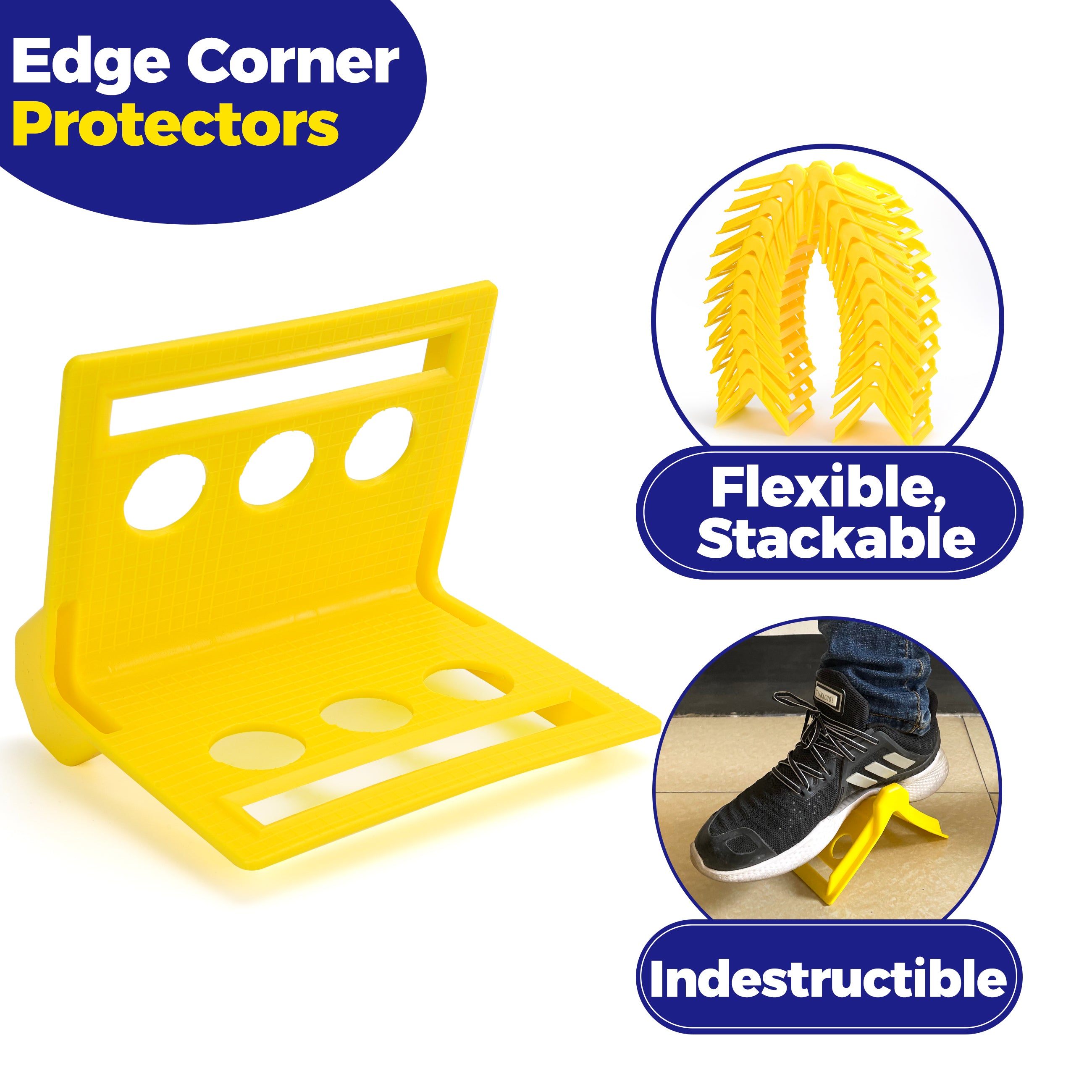 Storage Standard Edge Corner Protectors Industrial Shipping Strap Flatbed Guards with Carrying Case 24 Pack