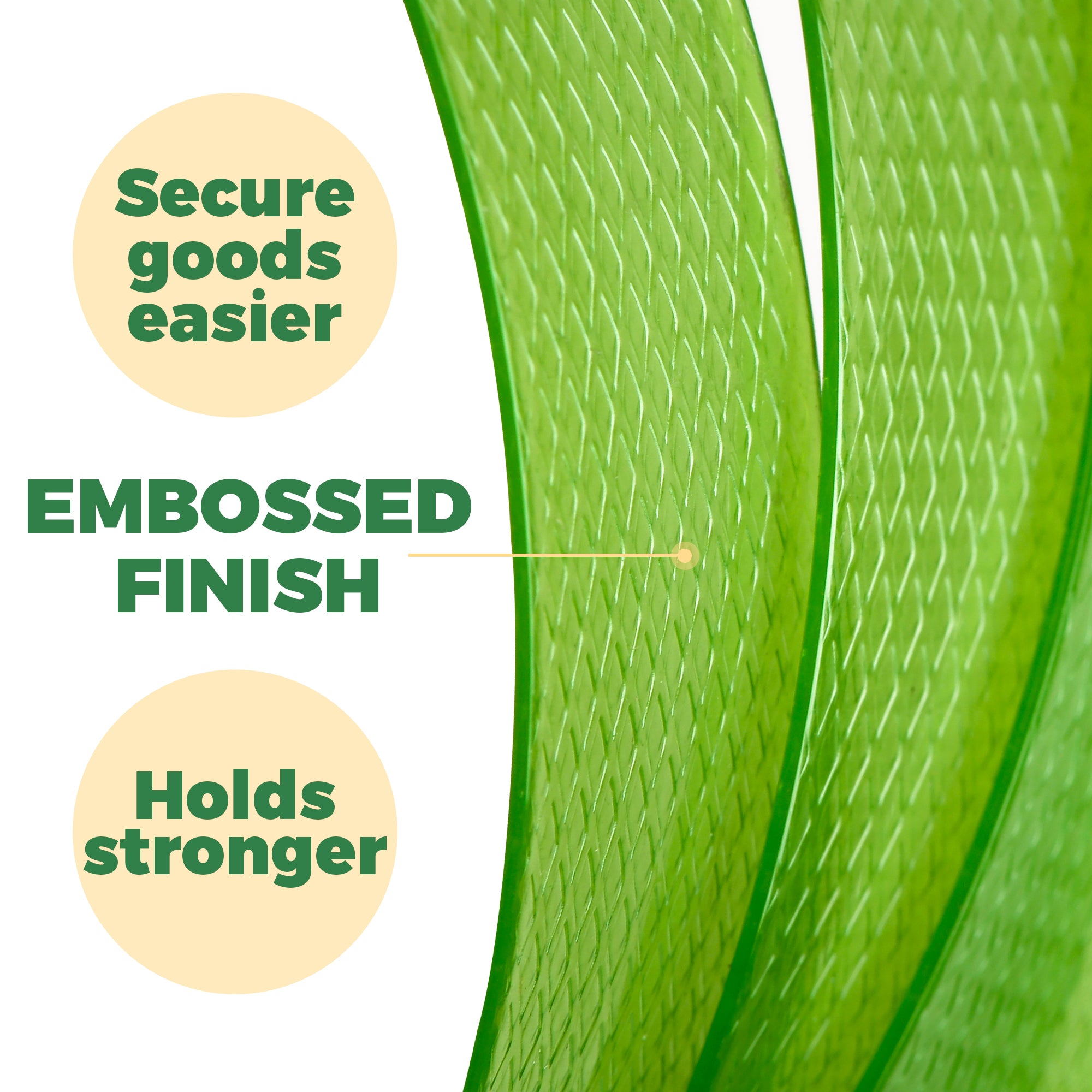 Heavy Duty Strapping Roll for Packaging & Banding - Green Polyester PET Industrial-Grade, 500 ft x 5/8" x 0.035" Pallet Strap Coil - 1400 lbs Break Strength, Rust-Resistant with Self Dispensing Box Kit