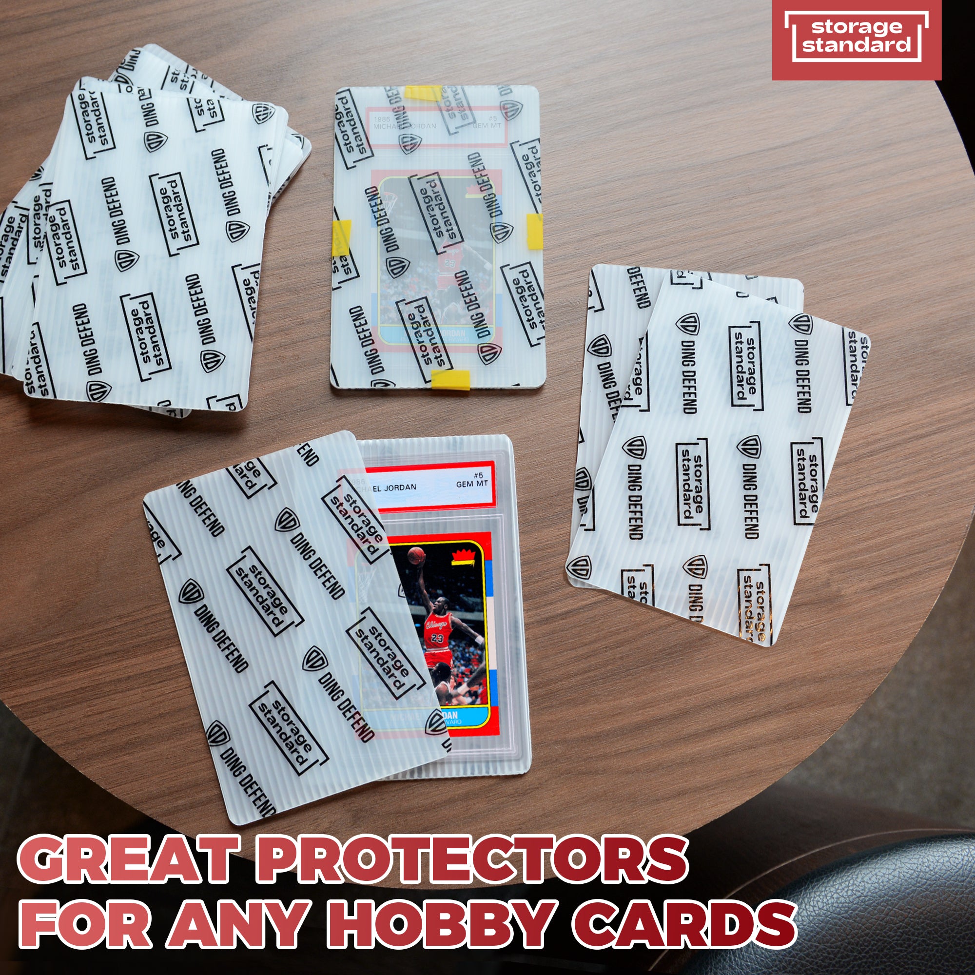 Card Protectors Trading Cards Shipping Supplies, 110-Pack 4'' x 6'' Gr Storage Standard Card Protectors Trading Cards Shipping Supplies, 110-Pack 4'' x 6'' Gr Storage Standard