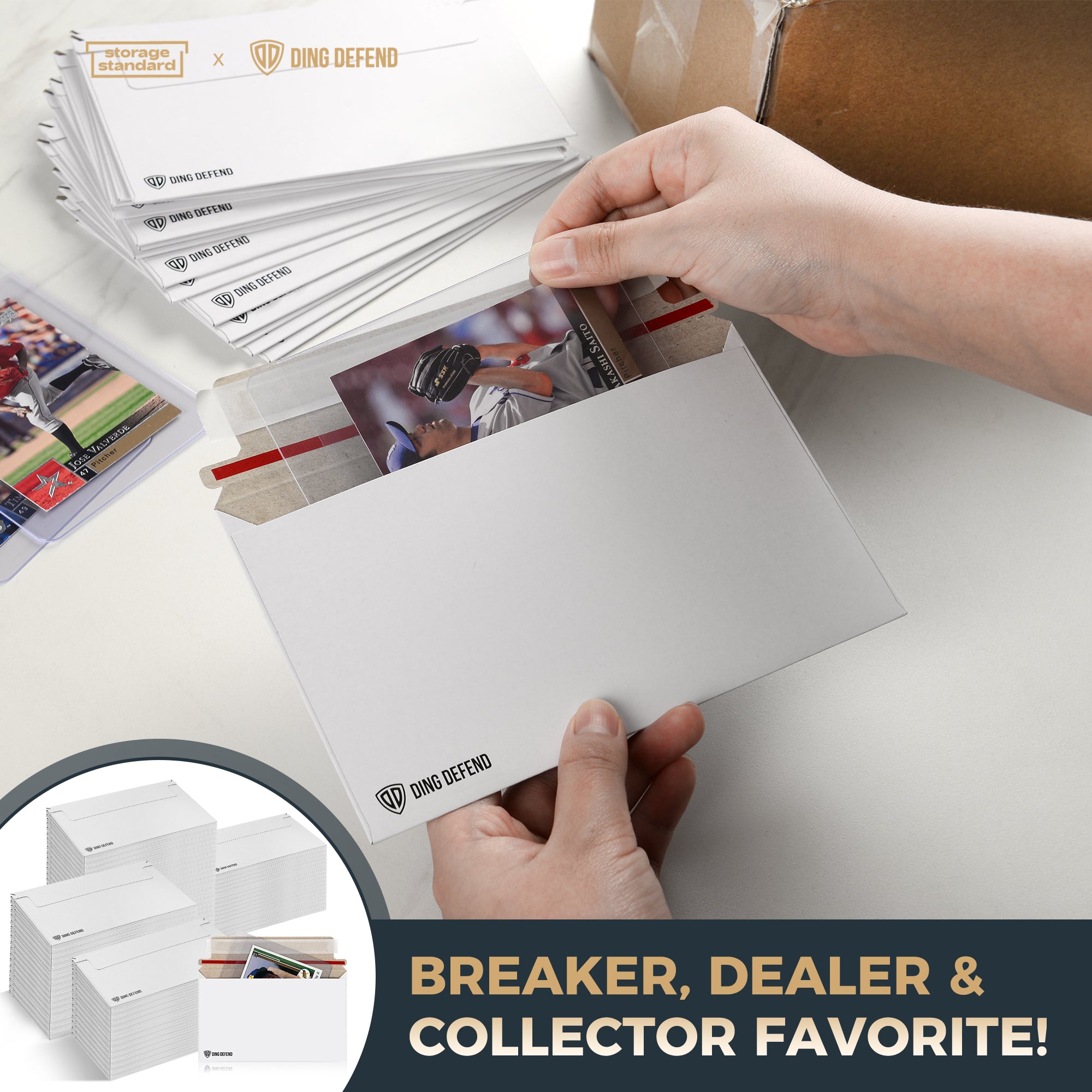 510-Pack Card Shipping Envelopes - 7 x 4.35 Inches Trading Cards Self-Adhesive Mailers, Perfect Fit for Semi-Rigid Sleeves, Toploaders & Ding Defend Protectors - Hobby Mailing Supplies
