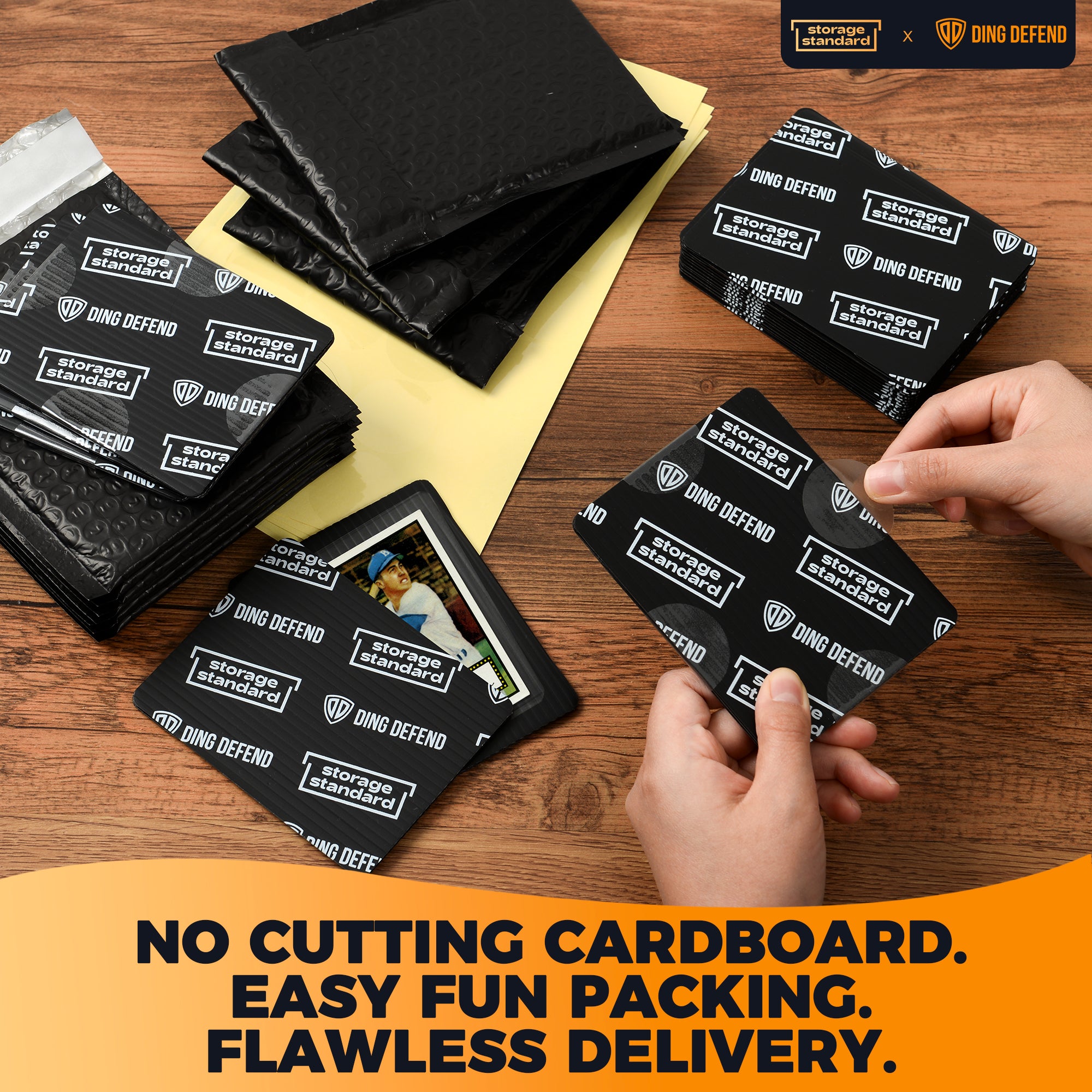 Ding Defend Card Shipping Protector Envelope Bubble Mailer Kit with 11 ...