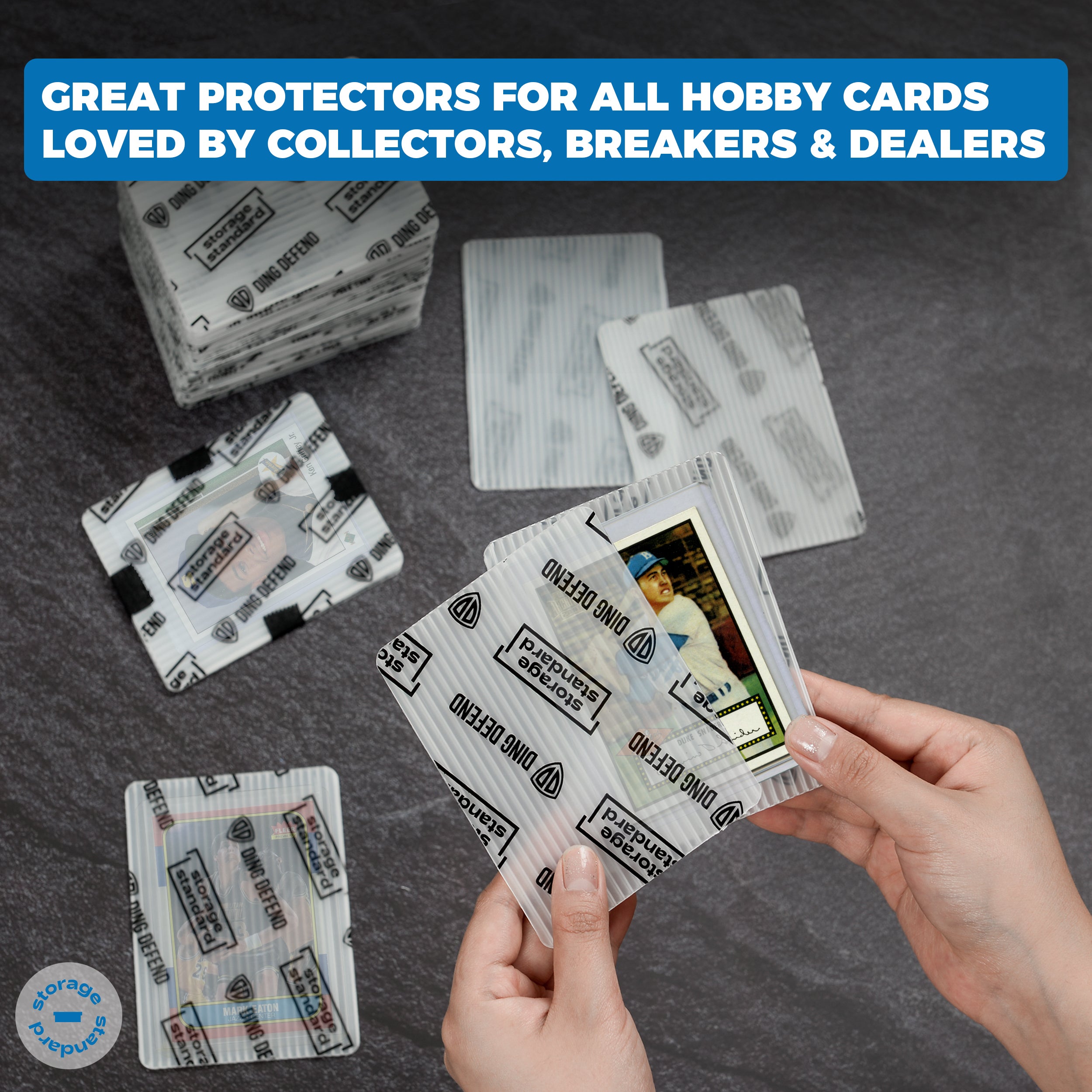 Storage Standard Trading Cards Protector Sleeves Shipping Protector Waterproof Card Holder 110 Pack