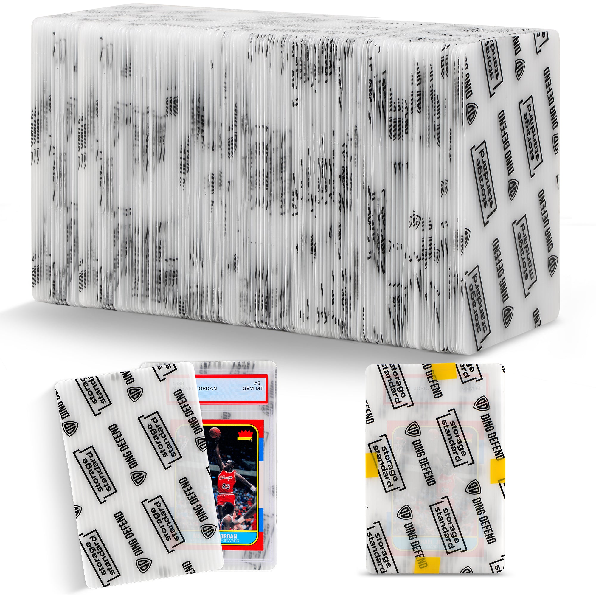 Card Protectors Trading Cards Shipping Supplies, 110-Pack 4'' x 6'' Gr Storage Standard Card Protectors Trading Cards Shipping Supplies, 110-Pack 4'' x 6'' Gr Storage Standard