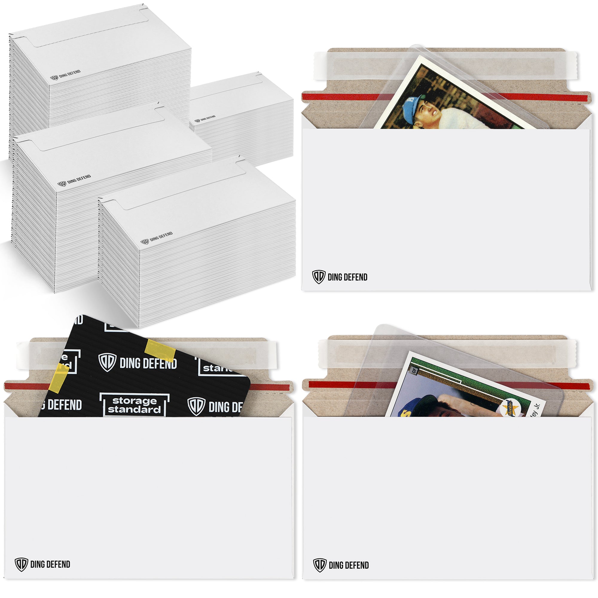 510-Pack Card Shipping Envelopes - 7 x 4.35 Inches Trading Cards Self-Adhesive Mailers, Perfect Fit for Semi-Rigid Sleeves, Toploaders & Ding Defend Protectors - Hobby Mailing Supplies