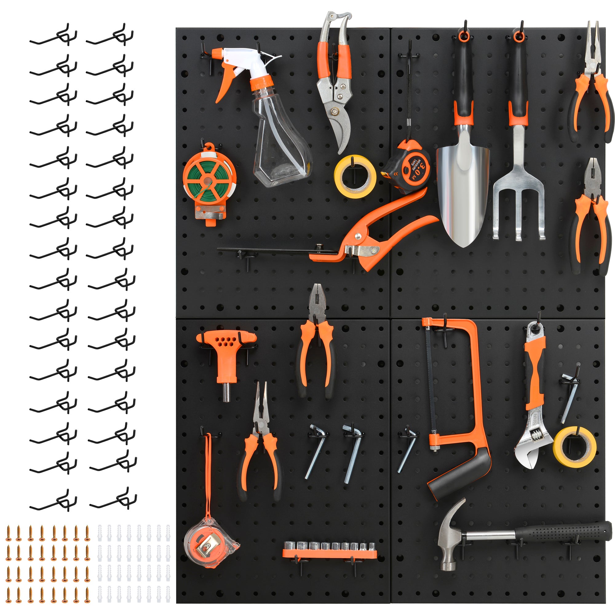 For Desk Wall Control Metal Pegboard Organizer Utility Tool Storage And Garage Pegboard