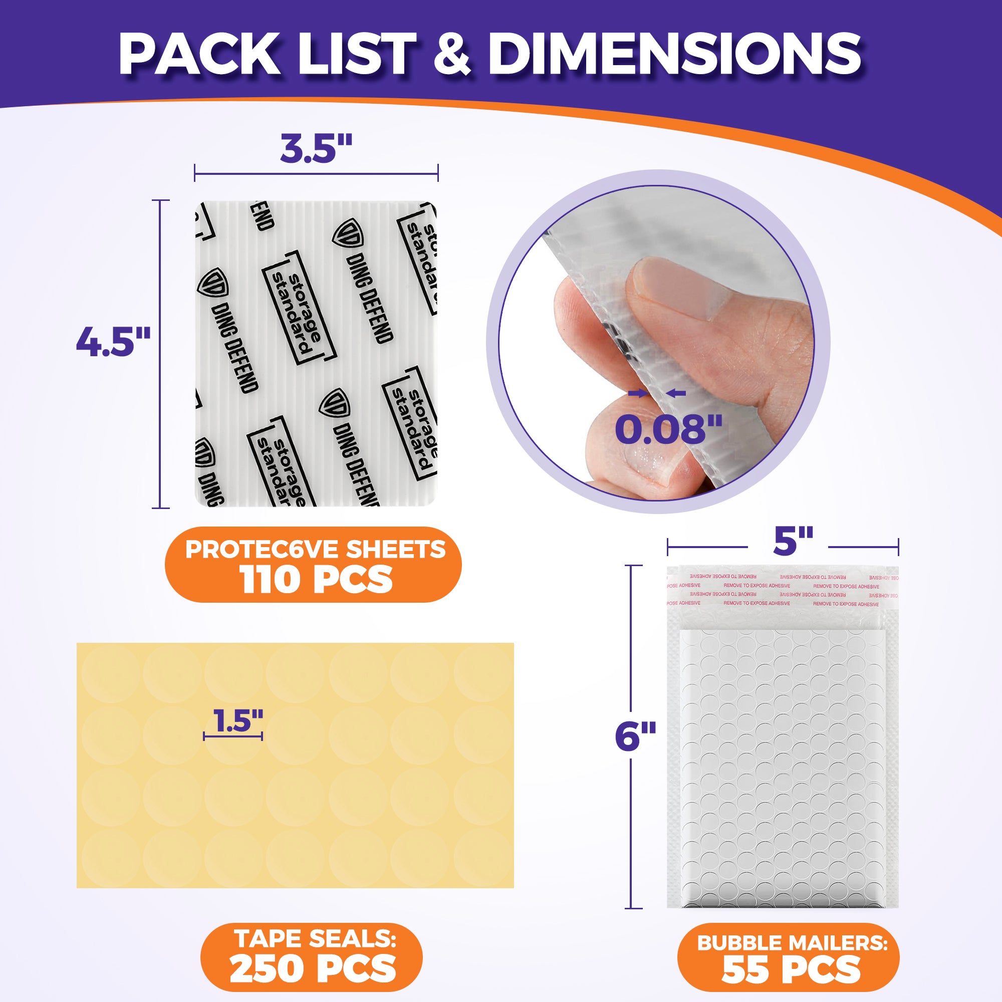 Envelope Protector Ding Defend Card Shipping Protector Envelopes Bubble Mailer Kit - With ...