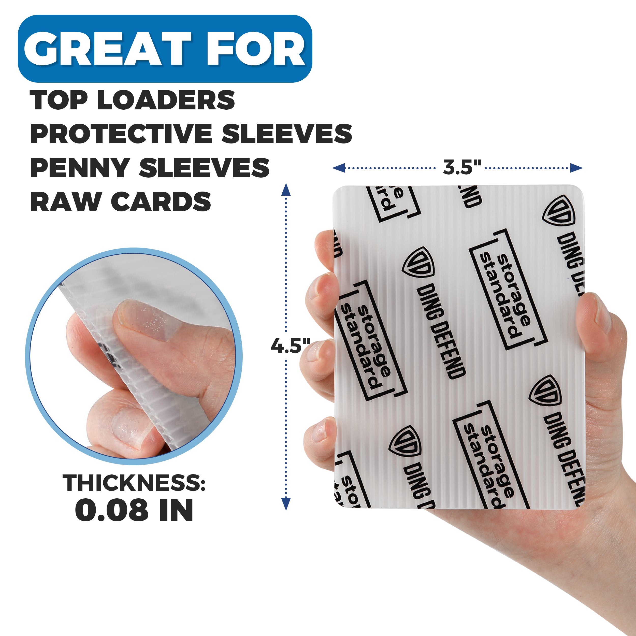 Ding Defend by Storage Standard Trading Card Shipping Protectors 110 P Ding Defend by Storage Standard Trading Card Shipping Protectors 110 P