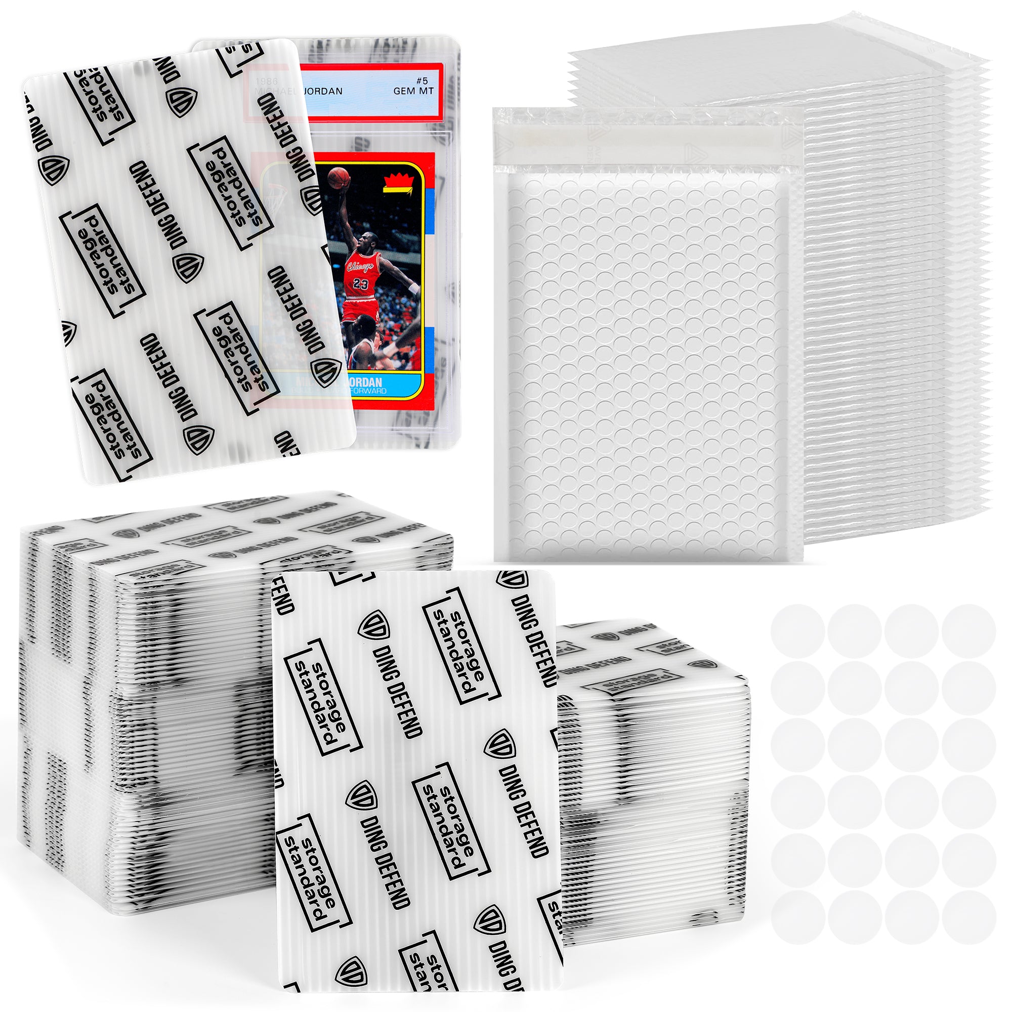 Envelope Protector Ding Defend Card Shipping Kit Envelope Bubble Mailers - Includes 110 4 ...