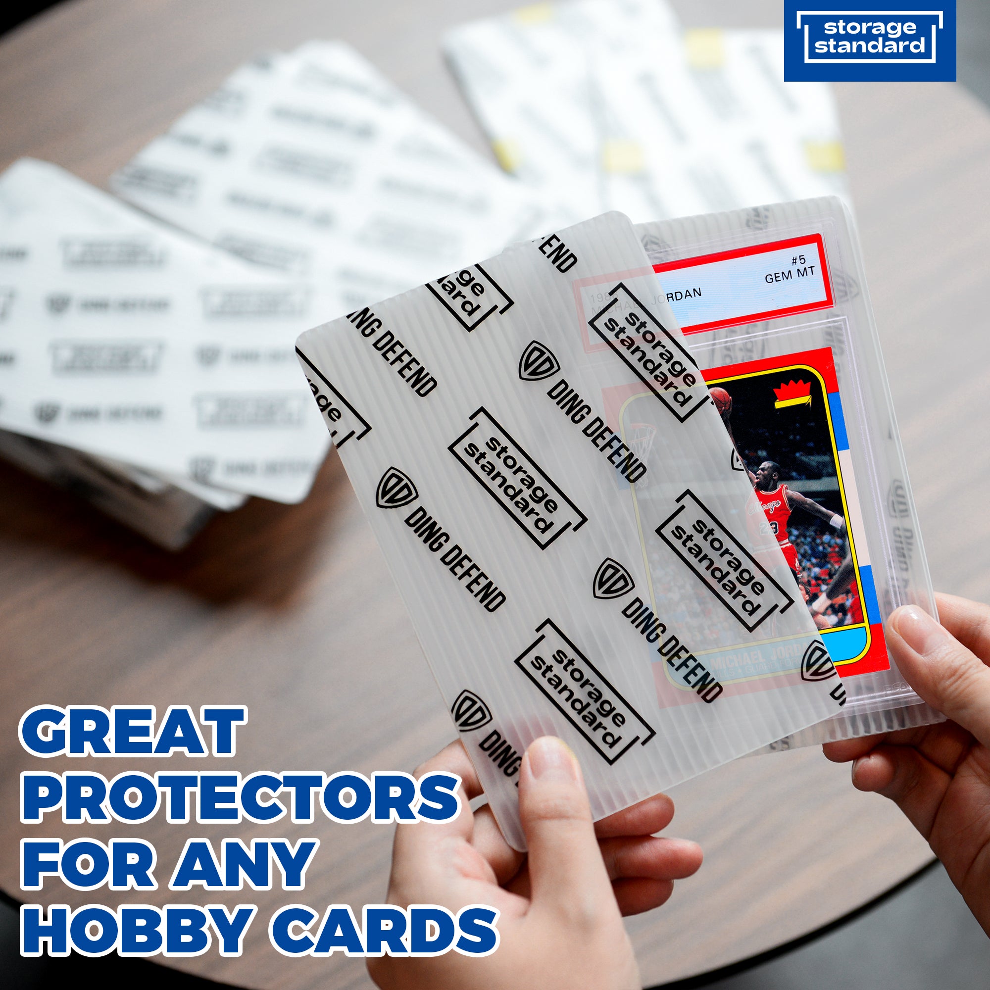 Ding Defend 110-Pack Card Protectors For Shipping - 4x6 Inch Graded Card Sleeves, Plastic Semi-Rigid Ding Defend 110-Pack Card Protectors For Shipping - 4x6 Inch Graded Card Sleeves, Plastic Semi-Rigid