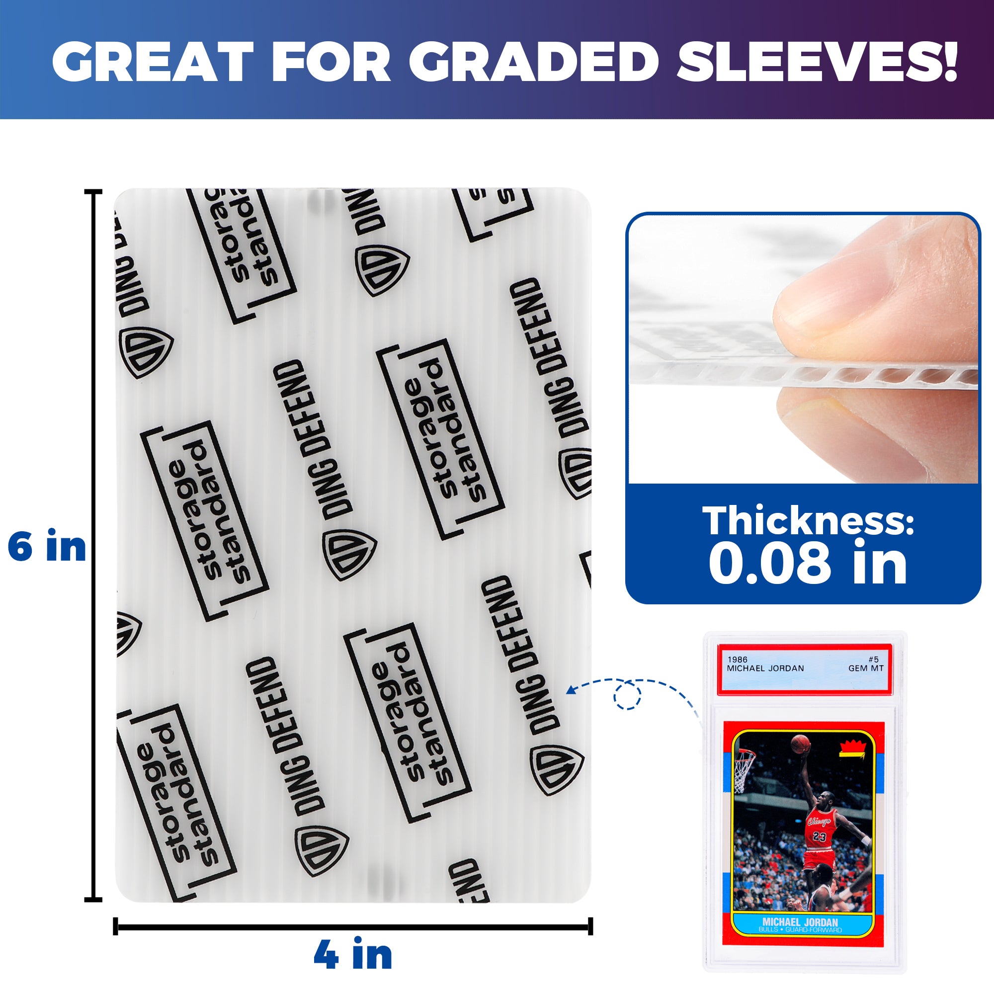 Card Protectors Trading Cards Shipping Supplies, 510-Pack 4'' x 6'' Gr Storage Standard Card Protectors Trading Cards Shipping Supplies, 510-Pack 4'' x 6'' Gr Storage Standard