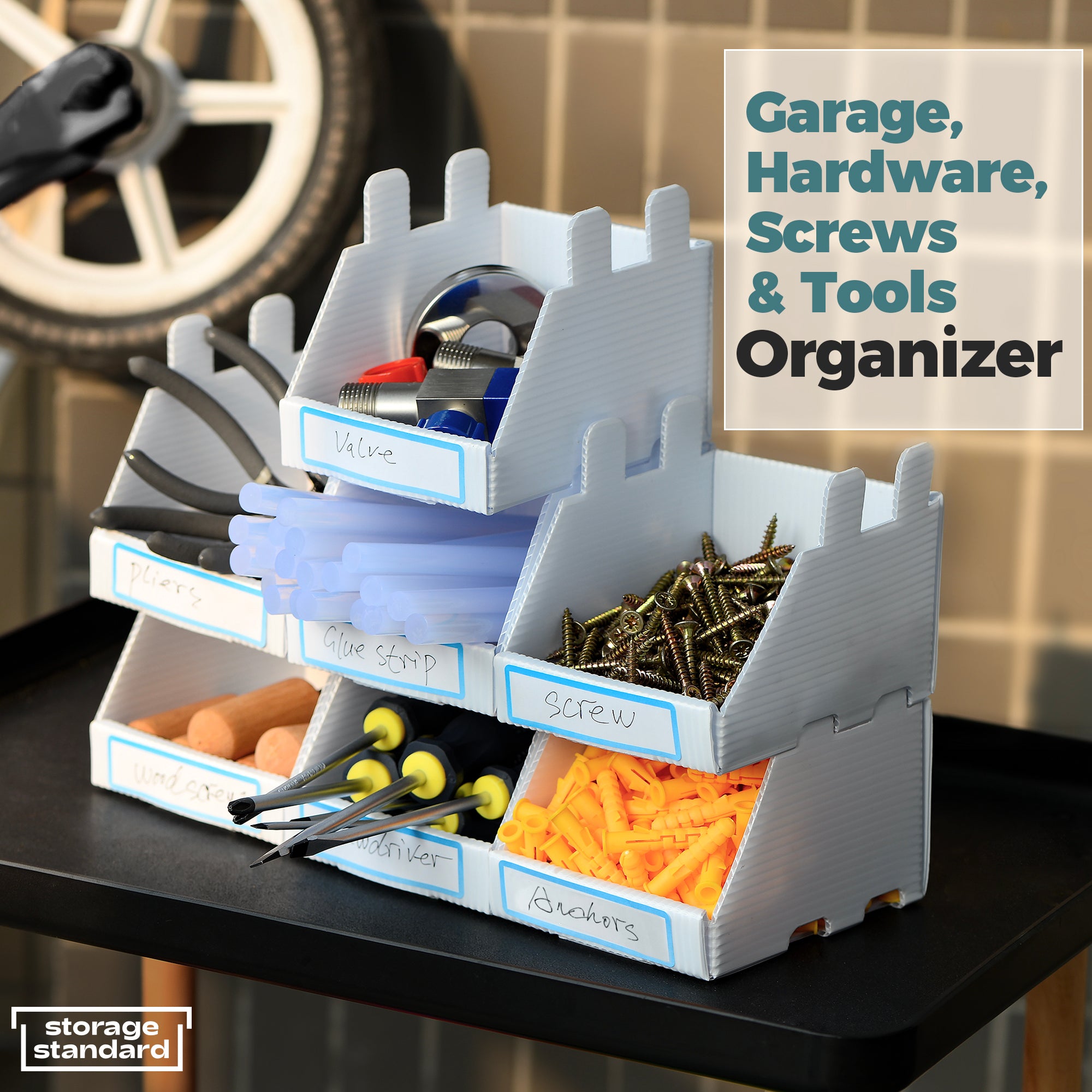 Small Parts Organizer Hardware Craft Screw Organizer Bin Storage