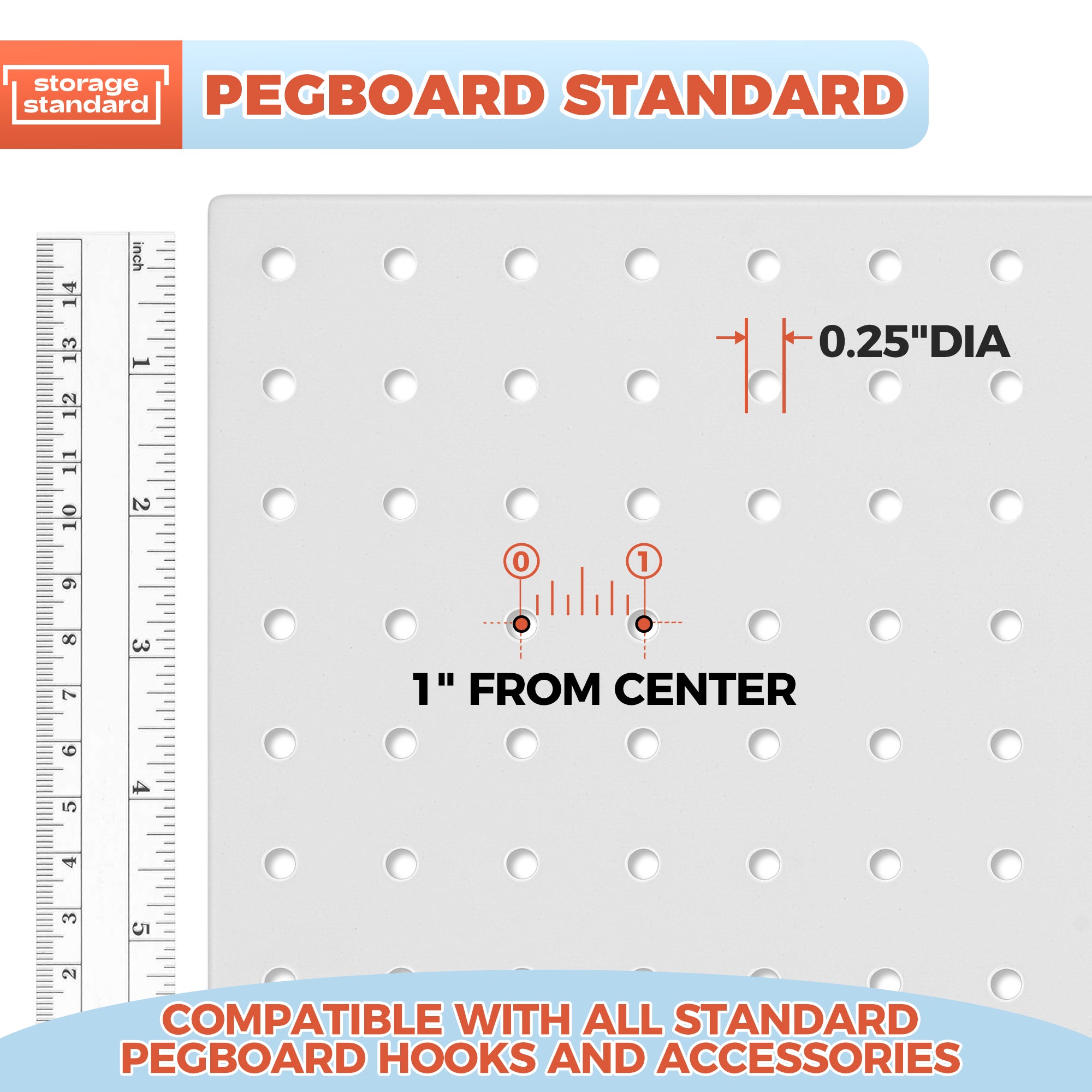 Peg Board Display Stand With 12 Hooks - White Metal Jewelry Retail Pegboard Racks for Craft Shows, Fairs and Selling Earrings - Sturdy Rack Stands for Retail Stores, Vendors & Events, 17 x 13