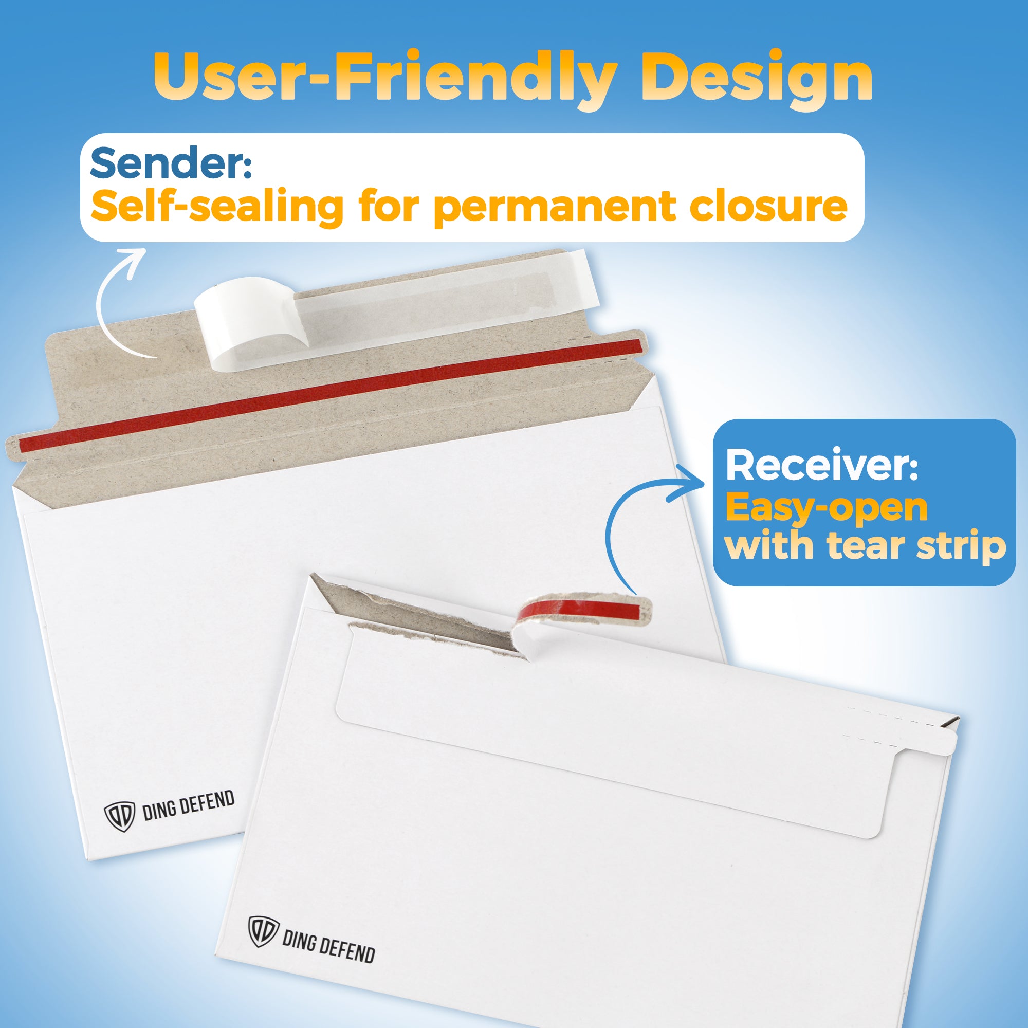 110-Pack Card Shipping Envelopes - 7 x 4.35 Inches Trading Cards Self-Adhesive Mailers, Perfect Fit for Semi-Rigid Sleeves, Toploaders & Ding Defend Protectors - Hobby Mailing Supplies