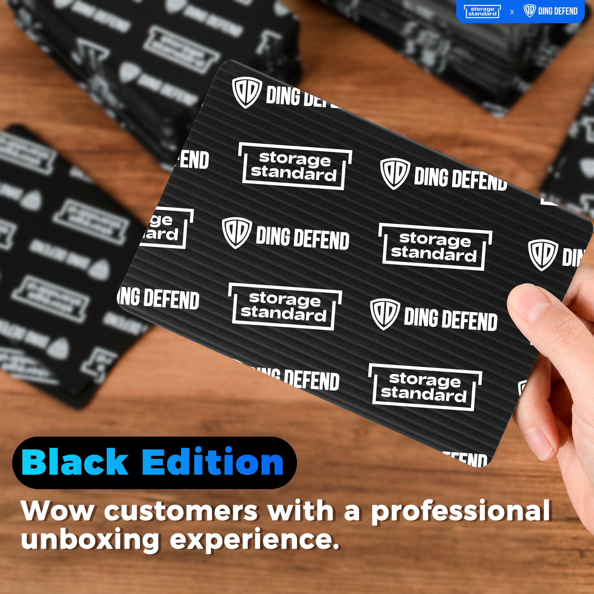 Ding Defend 4x6 Black Trading Card Shipping Protector 110 Pack - Sport ...