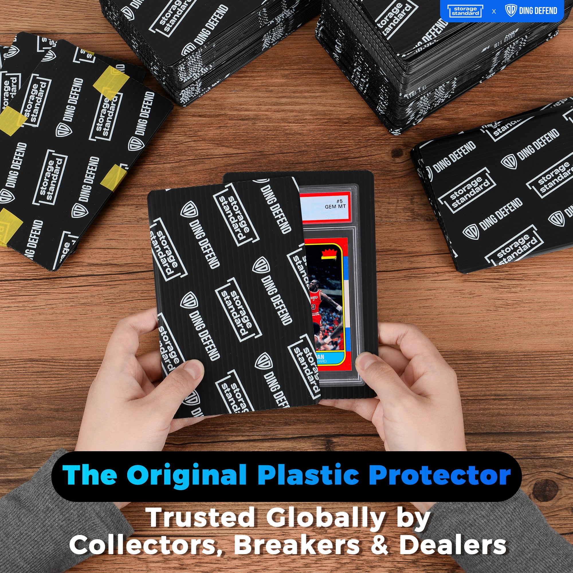 Ding Defend 4x6 Black Trading Card Shipping Protector 110 Pack - Sport ...