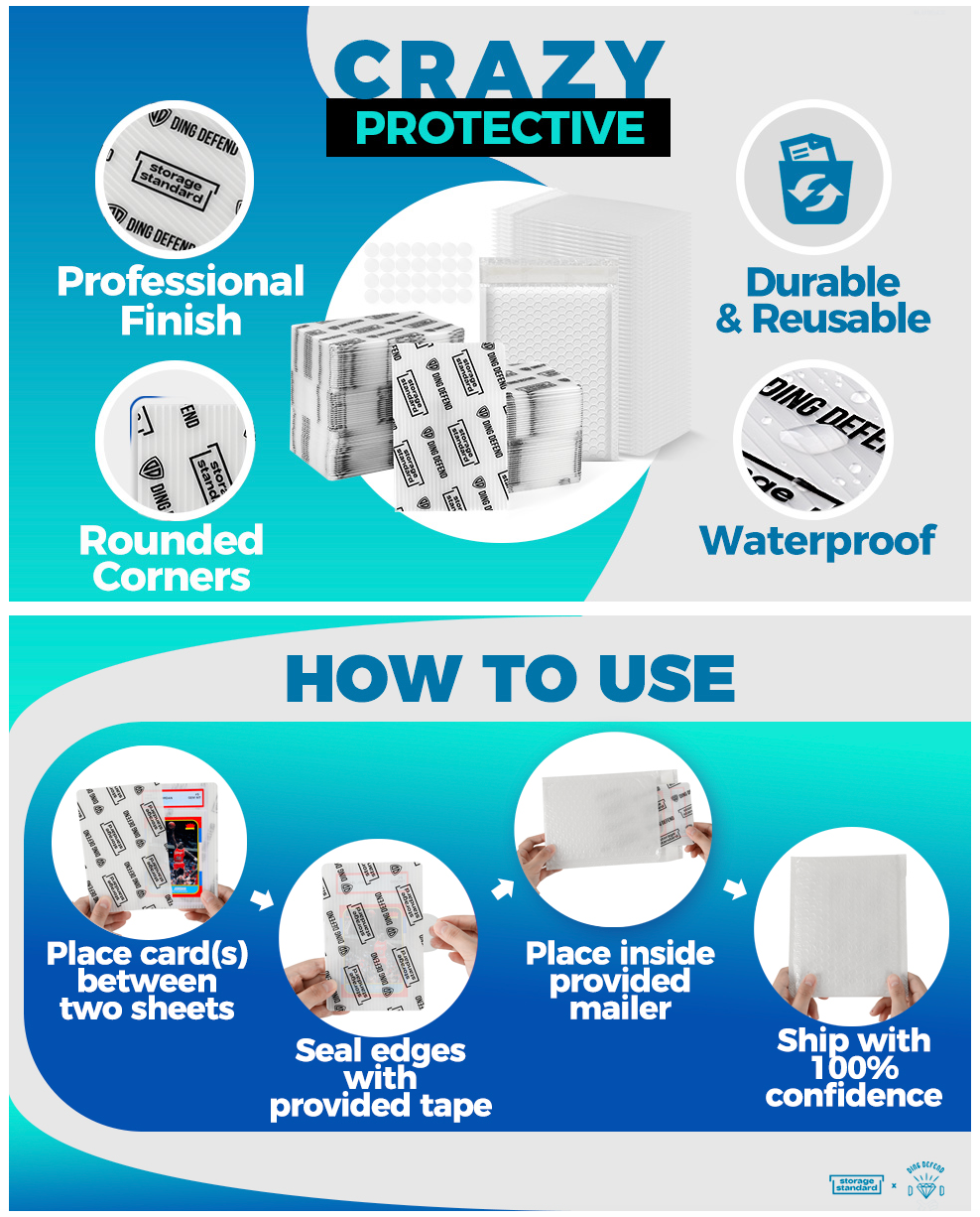 Ding Defend Card Shipping Kit Envelope Bubble Mailers - Includes 110 4 Storage Standard Ding Defend Card Shipping Kit Envelope Bubble Mailers - Includes 110 4 Storage Standard
