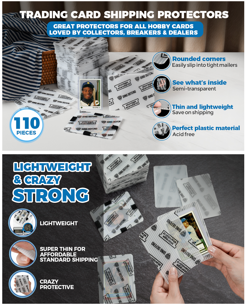 Ding Defend by Storage Standard Trading Card Shipping Protectors 110 P Ding Defend by Storage Standard Trading Card Shipping Protectors 110 P