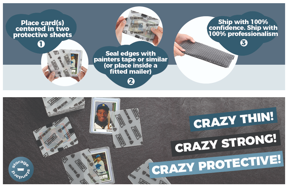 Ding Defend by Storage Standard Trading Card Shipping Protectors 510 P Ding Defend by Storage Standard Trading Card Shipping Protectors 510 P