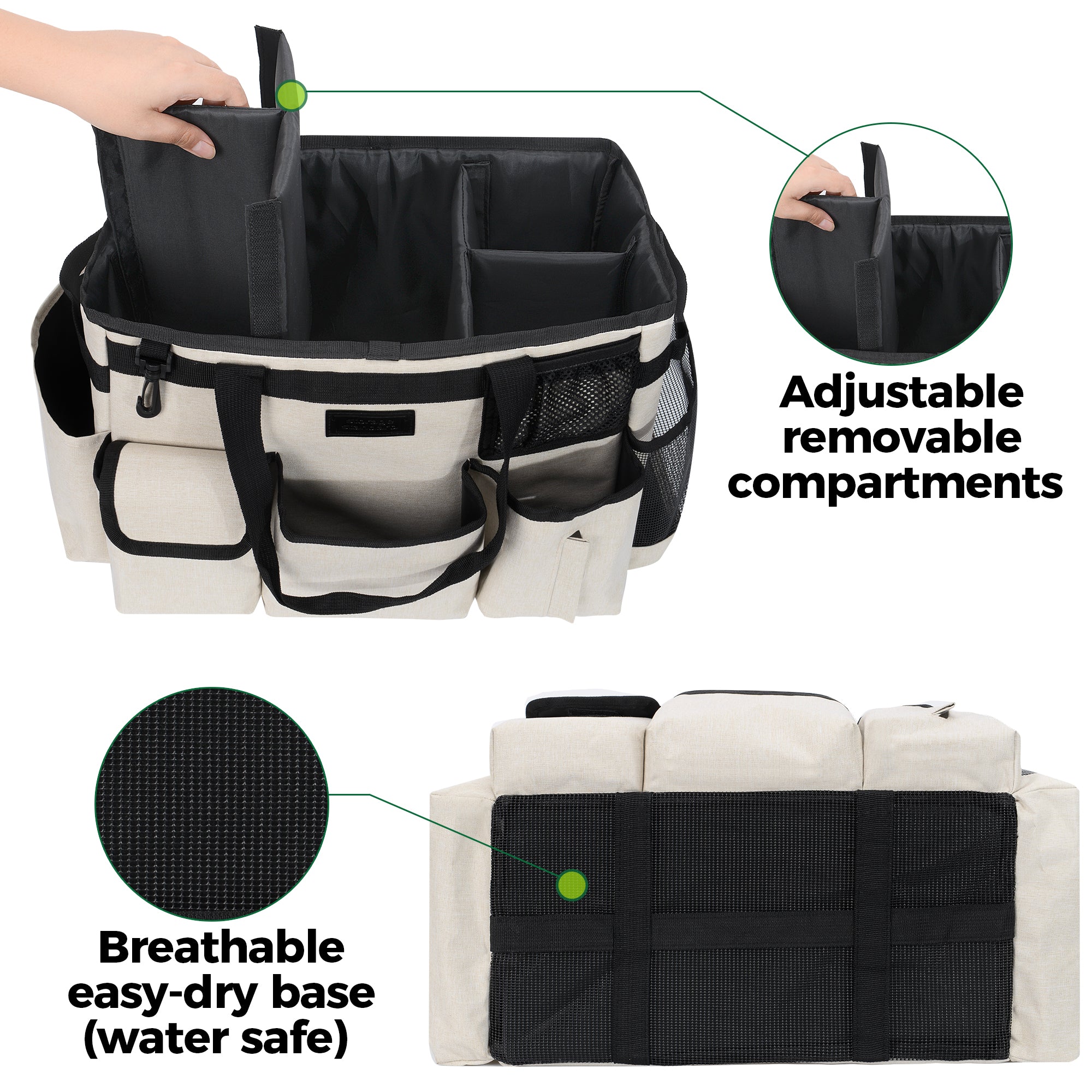 FifthStart Wearable Cleaning Caddy with Handle Caddy Organizer for Cleaning  Supplies with Shoulder and Waist Straps, Car Organizer, Under Sink
